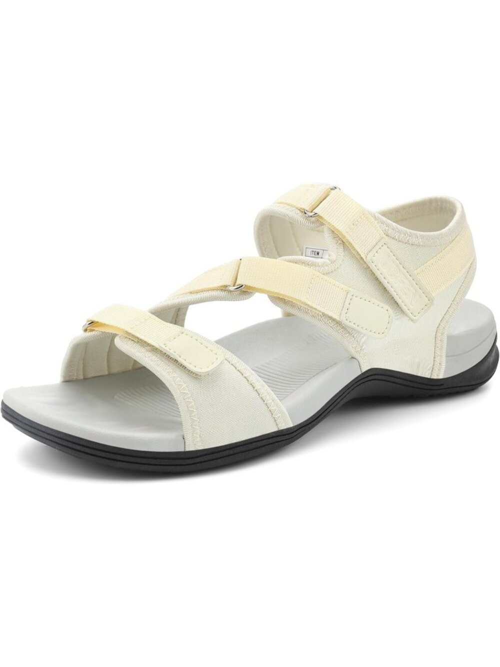 Women's Cream Hiking Comfort Sport Walking Sandals Outdoor Athletic Sandals
